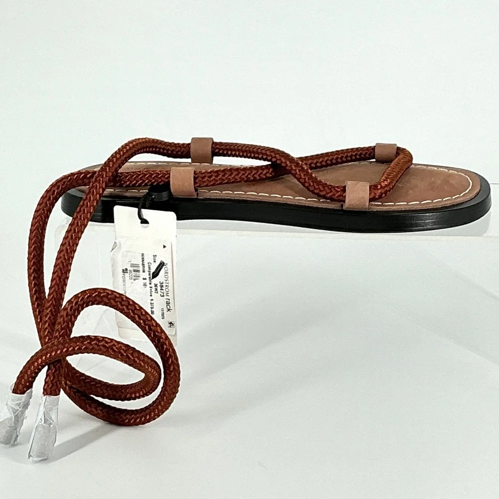 Rag & Bone Size 36 US 6 Henna Brown Lace Up Gladiator Sandals NEW Infinity $375
